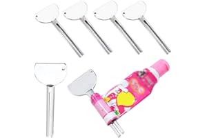 Spremi Tubetto Dentifricio KINDPMA Tube Squeezer in Metallo Arrotola Tubetto Sottile Forma Chiave per Creme da Mano Detergente Viso Maionese Ketch Up Argento 5 Pezzi