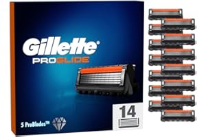 Gillette ProGlide Rasierklingen, 14 Ersatzklingen für Nassrasierer Herren mit 5-fach Klinge
