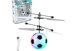 SNZ Palla Volante, Elicottero Telecomandato con Luci LED Multicolore - Drone per Bambini con Eliche Indistruttibili e Sensore Intelligente - Giocattolo Volante per Bambini e Bambine 6 7 8 9 10 11 12 Anni