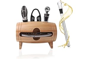 youjia Sacacorchos Set Vinocon Cortador de Papel de Aluminio Aireador de Vino Tapón de Vacío Enfriador de Vino Regalo de Accesorios para Vinos für Weinliebhaber