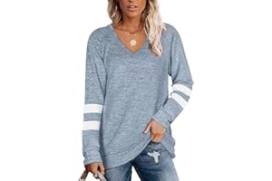 Famulily Striped Jumpers for Women UK Baggy Long Sleeve Pullover Sweater Tops S-XXL