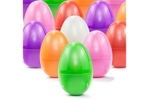 AUFIKR 6 kolorowych jajek wielkanocnych do wypełnienia, wielkanocny tematyka na imprezę, na polowanie, do koszyka, wypełnienia, do sali lekcyjnej (6)