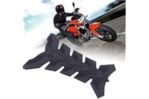 Qiwenr Pad del Serbatoio del Gas,Moto 3D Protector Decal Sticker,Gas Pad per Ossa Di Pesce Adesivo per Decalcomanie Adesivo per Serbatoio In Gel 3d per Moto Protezioni per Serbatoi Di Gas(Nero)