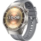 Stylish Woven Silicone Cord with Metal Buckle Sewing Detail Compatible with Sneezy Huawei Watch GT6 Pro 46mm