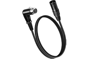 YACSEJAO 3FT XLR höger vinkel XLR-mikrofonkabel hane 90 grader XLR hona 3 stift mikrofonkontakt för drivna högtalare, ljud- e
