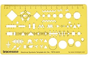 Traceease Electrical Drafting Electrical Symbols Template Drawing Stencil,Designing Template Measuring Ruler