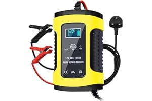 KONGZEE SMALIFE Car Battery Charger, 5 Amp 12V Automotive Smart Battery Charger/Maintainer for Car, Motorcycle, Lawn Mower, Boat, RV, SUV, ATV and More