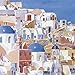 Produktbild Artland Echt-Glas-Wandbild Deco Glass Edie Fagan Wasserfarben Santorini II Städte Griechenland Malerei Blau
