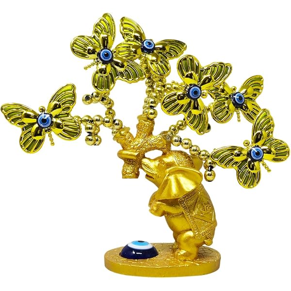 Blue Evil Eyes Money Fortune Tree in Money Pot Protection Gift Home Decor for Any
