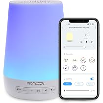 Glocusent Machine à Bruit Blanc - 61 Sons Apaisants + Base Lumineuse RGB Détachable Pour Bébés, Enfants Et Adultes