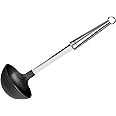 Lagostina - Cucinieri, Mestolo con Gancio e Manico Ergonomico, Acciaio Inossidabile e Nylon, 34 cm
