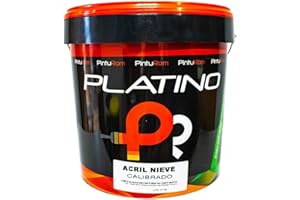 PINTUROM Pintura blanca de Interior - Exterior plástica Platino ACRIL NIEVE Blanco.14 L.