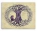 Produktbild YISUMEI 40x60 cm Gaming Mauspad Office Computer Mouse Pad Mond Abstrakter Baum des Lebens mit einem Fox und einem Vogel