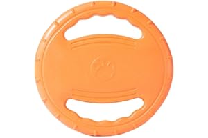Jevuoyee Frisbee pour Chien, Disque Volant pour Chien Chiot Jouant sur la Plage et la Piscine, 20 cm de diamètre (Orange)
