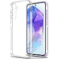 TheGiftKart Back Cover Soft Case for Samsung Galaxy A55 5G | Best Camera Protection | Inbuilt Dust Plugs & Anti-Slip Grip | Ultra Clear Slim Back Cover Case for Samsung A55 5G (Silicone, Transparent)