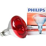 Hard glas infrared lamp 250 W, red, orig. Philips