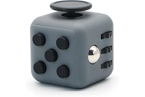 Appash Fidget Cube Stress Anxiety Pressure Relieving Toy Great for Adults and Children[Gift Idea][Relaxing Toy][Stress Reliever][Soft Material] (Darkgray & Black)