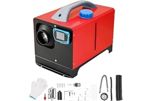 Fesuda 12V 5KW Diesel Standheizung All-in-One mit 5L Tank, Thermostat & Timer, Höhenfunktion, LCD Display, Fernbedienung, Einzelauslass – Diesel Luftheizung für Auto, Wohnmobil, LKW, Boot