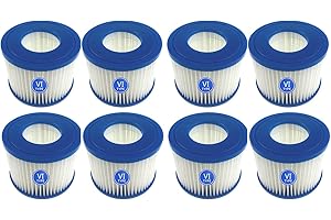 WYWZDQ VI Ersatz Filterkartusche Für Pool, VI Filter Ersatzfilter Für Lay-Z-Spa,für Bestway Flowclear Pool Filter, Für Bestway VI Filter, Für Monaco. Größe 6-58323. (8 Stück)