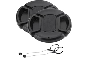 Lotbun 2 Stück objektivdeckel 52mm mit Anti-Verlust-Seil für Nikon D3000 D3100 D3200 D3300 D5000 D5100 D5200 D5300 D5500 mit AF-S 18-55mm