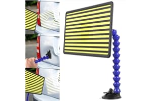 RIVWETEN Reflector Line Board Paintless Dent Repair Tools with Adjustable Holder for Car Body dent Removal Yellow Stripe Testing Tool