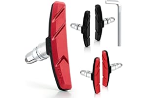 XIANGLONGY 2 Pairs of Universal Bicycle Brake Pads, 70mm V Brake Pads, Mountain Bike Brake Blocks with Hex Nuts and Washers, Comes with 1 L-Shaped Hex Wrench for Installation and Removal