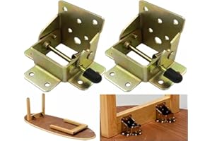 WANLIAN（1 paire）Extension de pied de table pliante autobloquante à 90 degrés, support d'étagère pliable, télescopique, caché, pour bureau, lit, charnières (M1-tui la)