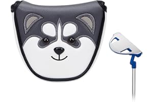 TRENDY BOY Husky - Copri testa da golf per conducente e Fairway, in legno, protezione impermeabile, per mazze da golf in pelle sintetica