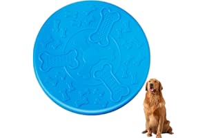 ERUINFANG Hundefrisbee Bissfest Hunde Frisbee ø 18 cm Flugscheibe Natürlichem Kautschuk Hundespielzeug Dog Frisbee für Land und Wasser,Hundetraining, Werfen, Fangen & Spielen