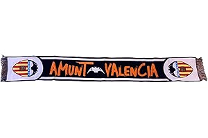 Valencia CF | Bufanda Amunt Negra Escudos