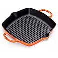 Le Creuset Signature Enamelled Cast Iron Square Griddle Pan with 2 Handles 30cm Volcanic, 20200300900422