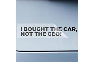 ‎SONS OF BATTERY I BOUGHT THE CAR, NOT THE CEO! - Tesla Auto Aufkleber ANTI ELON Statement (Schwarz (Matt))