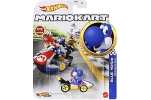 Hot Wheels Mario Kart Blue Yoshi Standard Kart
