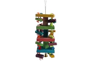 Wobekuy Bird Chewing Toy Medium Parrot Bite Toys African Macaws Cockatoos