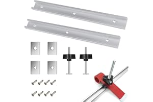 XNZMYN 2 szyny zaciskowe ze stopu aluminium, 400 mm, zestaw prowadnic T-Slot Track, szyna ślizgowa T z suwakiem M8/M6, szyna montażowa szyna ślizgowa (srebrna)