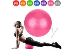 GOONIDY Ballon Pilates 25 cm, Balle Fitness, Ballon Paille, Petit Pilates Ball Plastique, Swiss Ball de Gym Yoga Grossesse Siege Bureau, Formation de Base & Thérapie Physique & Améliorer l'équilibre