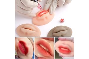 CHARME PRINCESSE Tattoo Übungslippen,3 Stück 3D Silikon Lippen Permanent Make up Übungshaut Microblading Praxis Haut für Anfänger Tätowierer