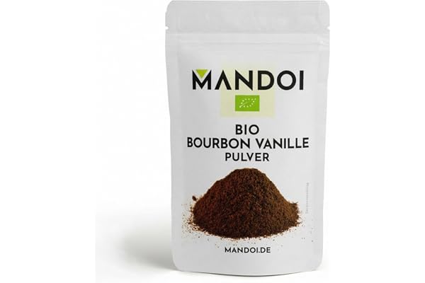 Mandoi BIO Bourbon vaniljpulver, 15 g. Malet pulver från äkta vaniljskotor. Vaniljpulver från madagaskar. utan tillsatser