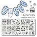 Born Pretty Nail Art Stamping Plate Template Christmas Image Plate Celebration BPX-L008 12*6cm Rectangle