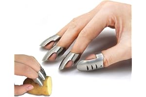 CIKONIELF Profi-Handschutz Für Fingerschutz, Edelstahl, Rostfrei, 4 Stück
