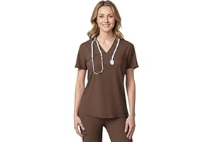 ANWRTUK Women's Medical Scrubs Top, Women's Care Tunic and Work Clothing, Short Sleeve, V-Neck for Nurses, Dentists, Doctors, Students, Veterinarians