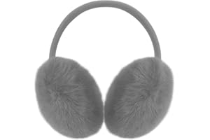 HIFSA Winter Ear Muffs Adjustable Plush Thermal Furry Earmuffs Soft Unisex Cute Winter Ear Warmers Fluffy Headband Outdoor Ear Protector For Adults Girls Boys Women Men Wind Cold Weather Supplies Grey (1pc)