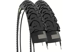 ECOVELO Lot de 2 pneus 16 x 1,75 (47 – 305) pour vélo de Montagne pour Enfants