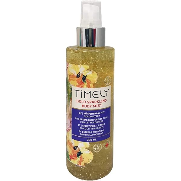 Timely Brume Pour Le Corps Etincelante Doree Au Parfum Sensuel 200 Ml Amazon Fr Beaute Et Parfum