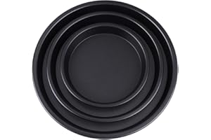 Hemoton 3 Pezzi Forno a Microonde per Pizza Patatine Fritte Croccanti Cibo Forno Nero Piatto Biscotto Teglia Gadget da Cucina per Ristorante di Casa