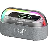 Tempt 16W Privee Fusion 4 in 1 Speaker | 15W Wireless Charging | Digital Alarm Clock & Mobile Stand | 2*40mm Driver | In buil