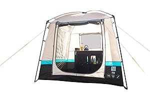 OLPRO Pod Tente de cuisine et utilitaire 2 x 2 m, tente de cuisine d'extérieur, 5000 mm H/H, imperméable, protection UV, tapis de sol cousu, accessoire de camping parfait pour le stockage