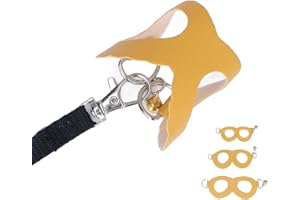 BAOFUYA Hamster Harness and Leash Set No Pulling Guinea Pig Striped Harness Hamster Harness Vest or Ferret, Iguana, Hamster, Bearded Dragon Yellow