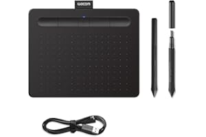 Wacom Intuos S Black with Bluetooth – Drawing Tablet with Pen, Stylus Battery-free & Pressure-sensitive, Compatible with Windows, Mac & Android, Perfect Tablet for Drawing, Graphics or Remote Working