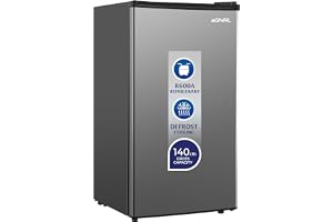 EGNRL 140L Gross/83L Net Capacity, Single Door Refrigerator, EGR140S | Fast Cooling, Energy Saving & Low Noise |Recessed Handle, R600A, Inside Condenser, Dark Silver Color, One Year Warranty